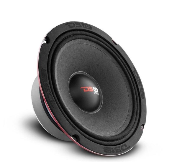 به همین منظور میدرنج DS18 PRO-X6M که از میدرنج های سری pro برند دی اس ۱۸ است توانسته با اندازه ۶.۵ اینچی خود، یک گزینه تمام عیار در اجرای فرکانس های میانه باشد. از نکات برجسته سری PRO M برند DS18 طراحی ویژه آن برای پرتاب صدای فوق العاده بلند در فرکانس های میان رده که عمدتا مربوط به صدای خواننده است، میشود. همچنین میدرنج دی اس 18 x6m با حداکثر توان خروجی ۴۵۰ وات عرضه شده که به این ترتیب میتوان آن را جز دسته میدرنج های قوی بازار محسوب کرد. به طوری که 225 وات توان اسمی (RMS) را بر روی امپدانس 8 اهم ارائه کرده و در کنار یک ساب ووفر هر شنونده ای را مجذوب خود میکند.