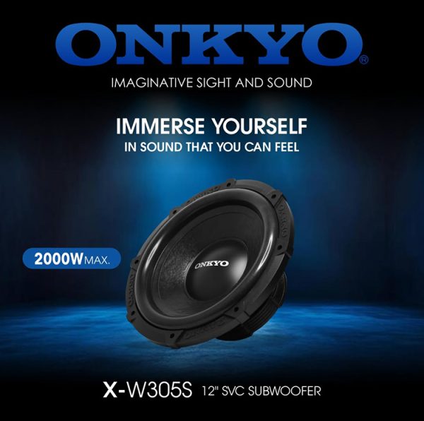 ساب ووفر 12 خودرو اونکیو ژاپن مدل Onkyo X-W305S 2000w max - Image 6